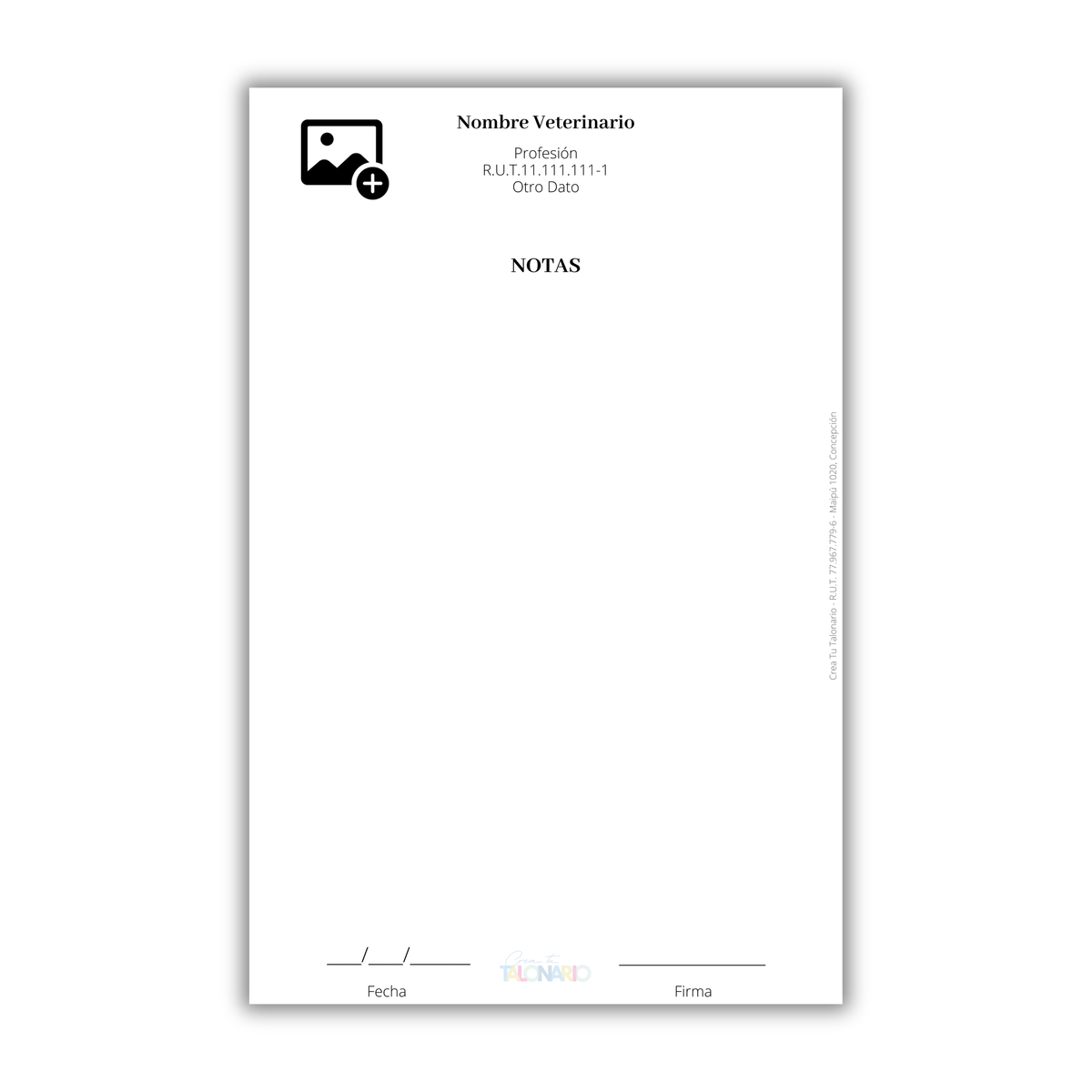 Talonario para Veterinarios/as personalizado - 100 hojas