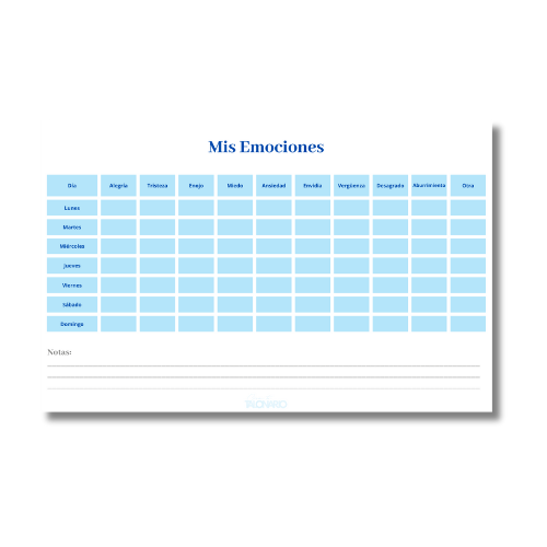 Talonario Mis Emociones media carta