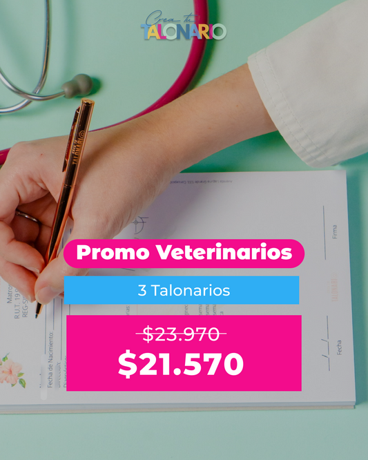 PROMO 3 Talonarios para Veterinarios/as predeterminado - 100 hojas
