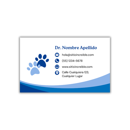 Tarjetas de Presentación Diseño Predeterminado Veterinario/a