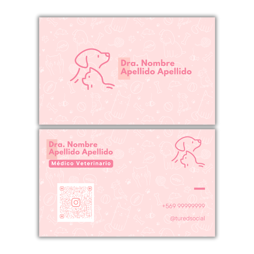 Tarjetas de Presentación Diseño Predeterminado Veterinario/a