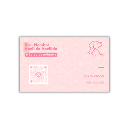 Tarjetas de Presentación Diseño Predeterminado Veterinario/a