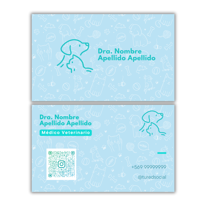 Tarjetas de Presentación Diseño Predeterminado Veterinario/a