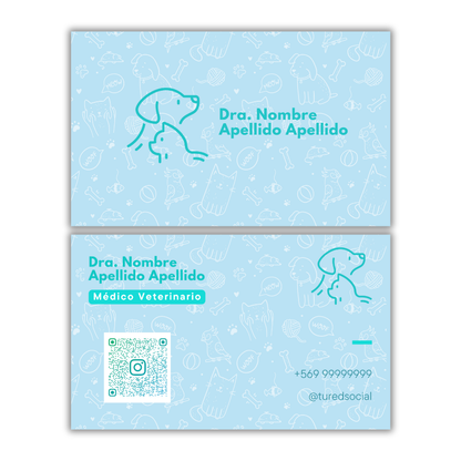 Tarjetas de Presentación Diseño Predeterminado Veterinario/a
