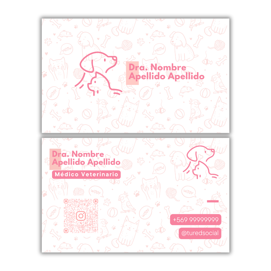 Tarjetas de Presentación Diseño Predeterminado Veterinario/a