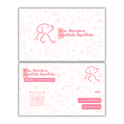 Tarjetas de Presentación Diseño Predeterminado Veterinario/a