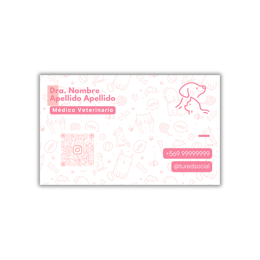 Tarjetas de Presentación Diseño Predeterminado Veterinario/a