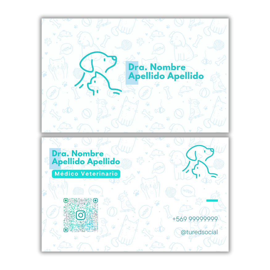 Tarjetas de Presentación Diseño Predeterminado Veterinario/a