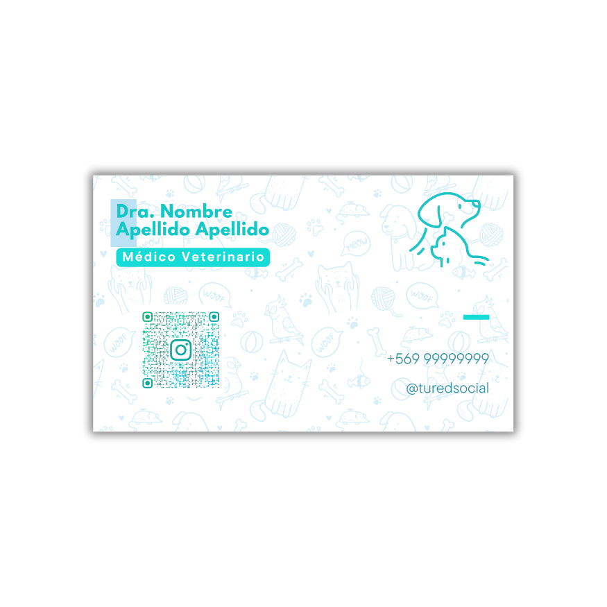 Tarjetas de Presentación Diseño Predeterminado Veterinario/a