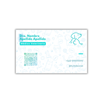 Tarjetas de Presentación Diseño Predeterminado Veterinario/a