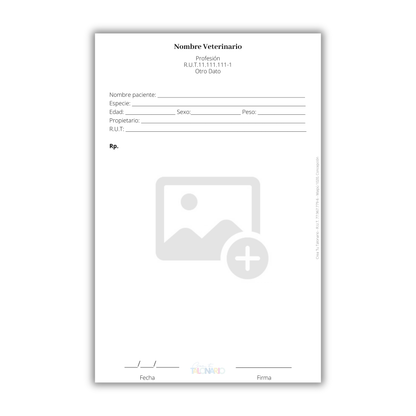 Talonario para Veterinarios/as personalizado - 100 hojas