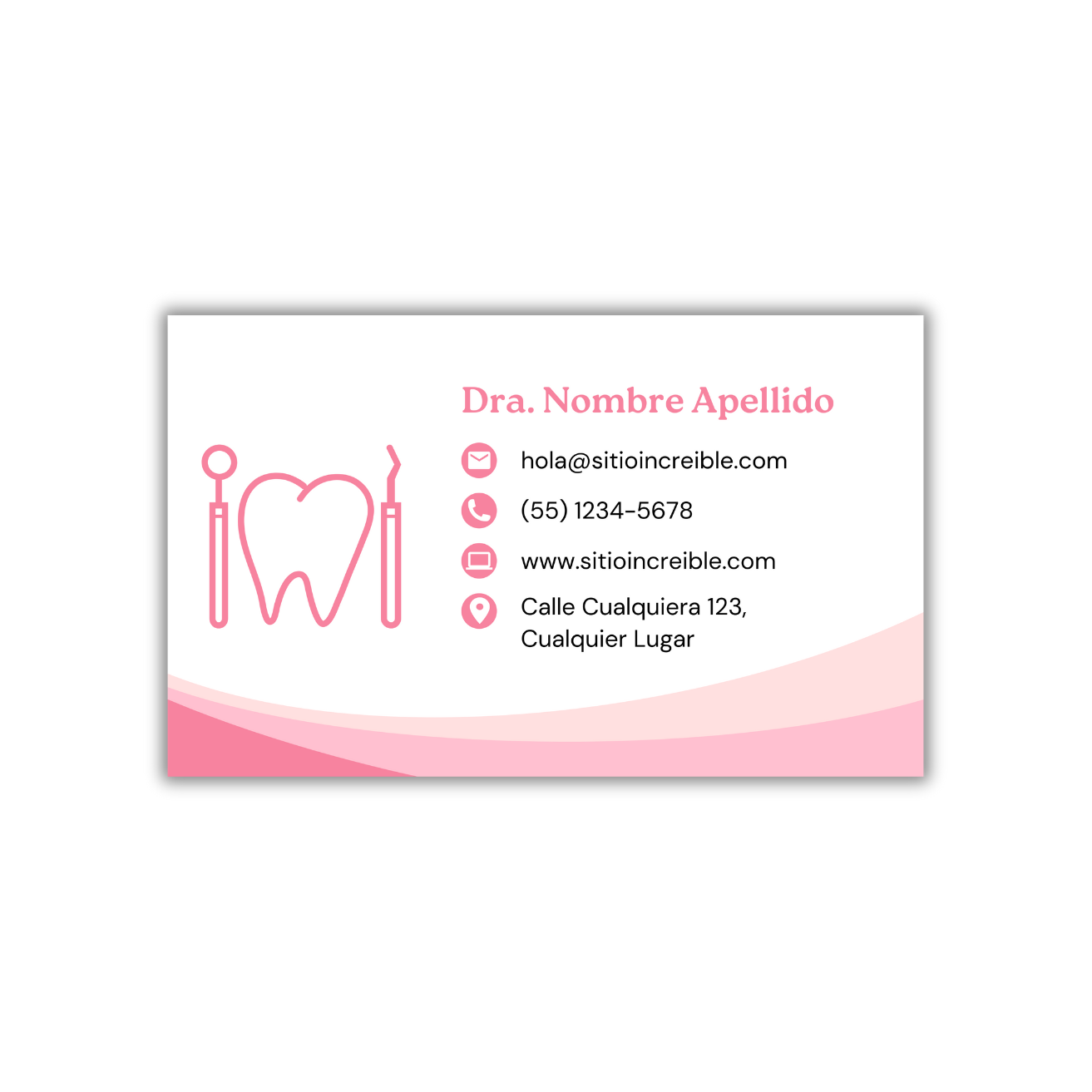 Tarjetas de Presentación Diseño Predeterminado Odontólogo/a