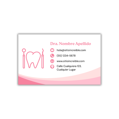 Tarjetas de Presentación Diseño Predeterminado Odontólogo/a