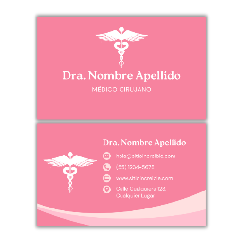 Tarjetas de Presentación Diseño Predeterminado Médico/a