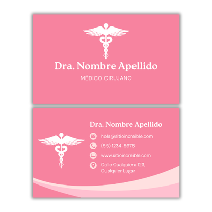 Tarjetas de Presentación Diseño Predeterminado Médico/a