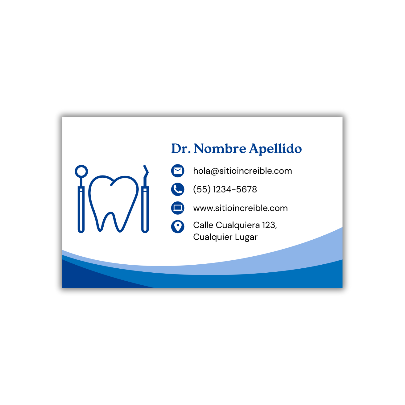 Tarjetas de Presentación Diseño Predeterminado Odontólogo/a