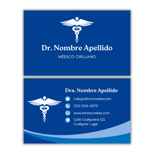 Tarjetas de Presentación Diseño Predeterminado Médico/a
