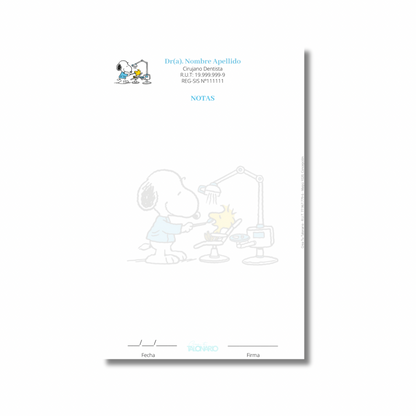 PROMO 3 Talonarios para odontólogos diseño predeterminado - 100 hojas