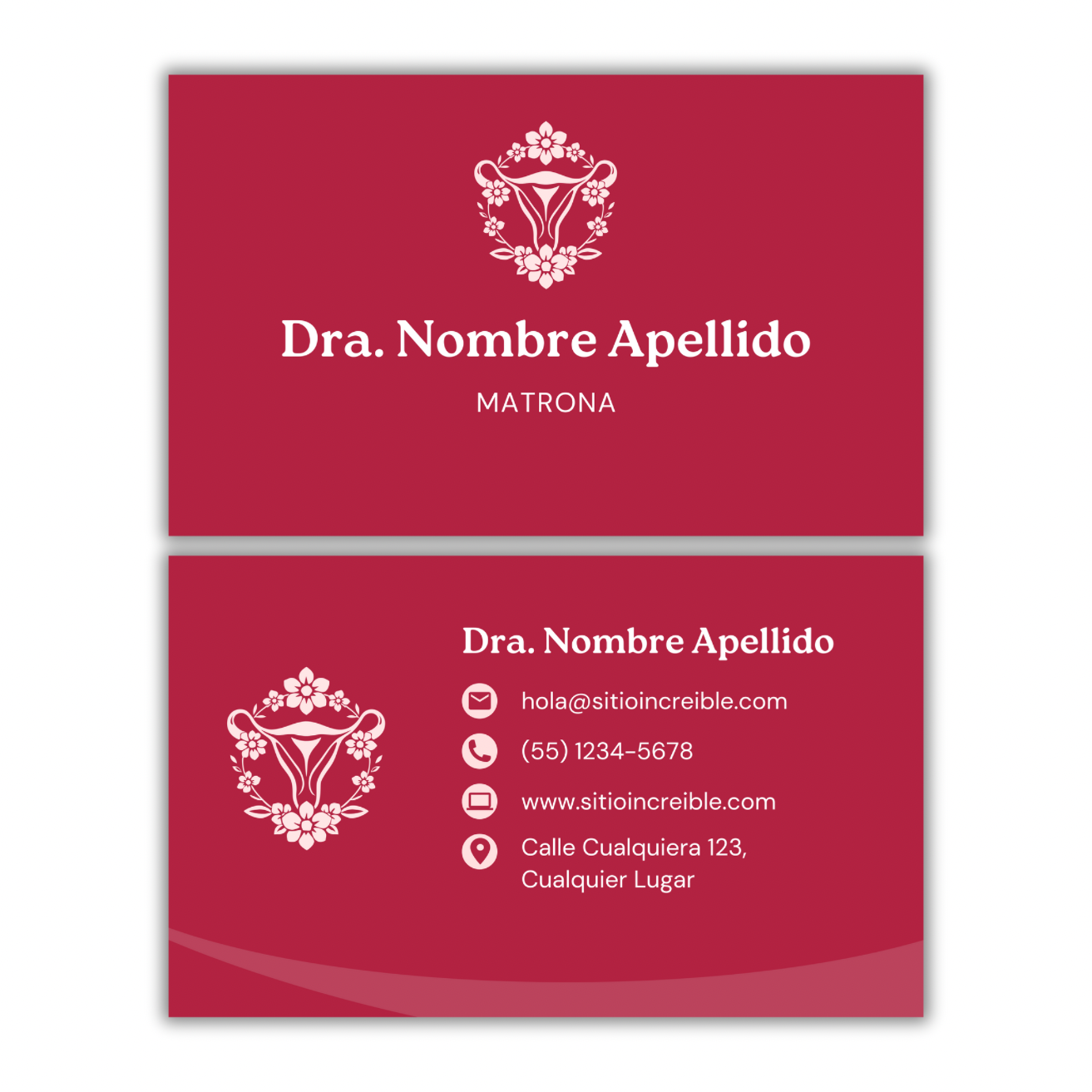 Tarjetas de Presentación Diseño Predeterminado Obstetricia