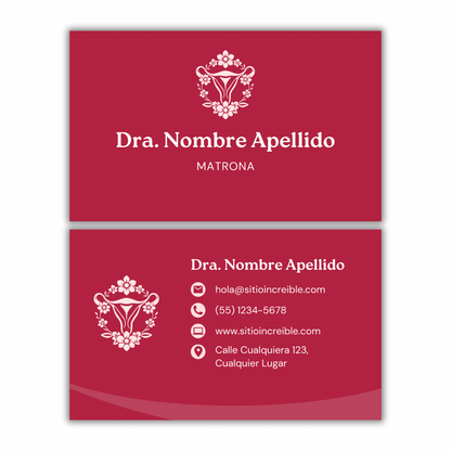 Tarjetas de Presentación Diseño Predeterminado Obstetricia