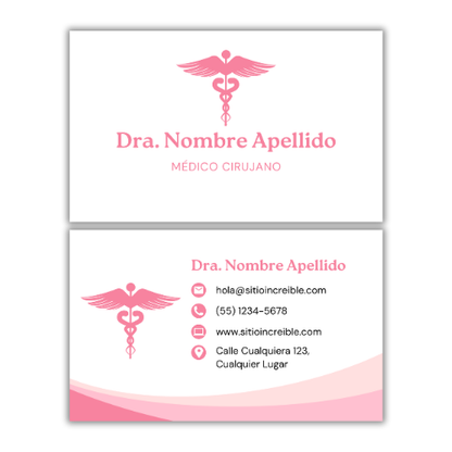Tarjetas de Presentación Diseño Predeterminado Médico/a