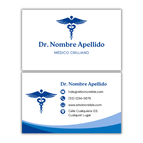Tarjetas de Presentación Diseño Predeterminado Médico/a