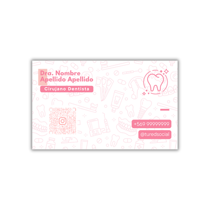 Tarjetas de Presentación Diseño Predeterminado Odontólogo/a