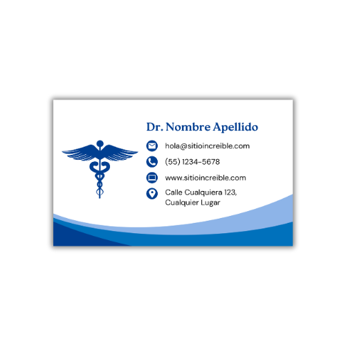 Tarjetas de Presentación Diseño Predeterminado Médico/a