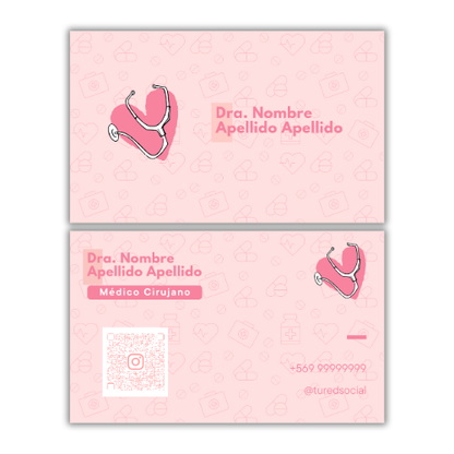 Tarjetas de Presentación Diseño Predeterminado Médico/a