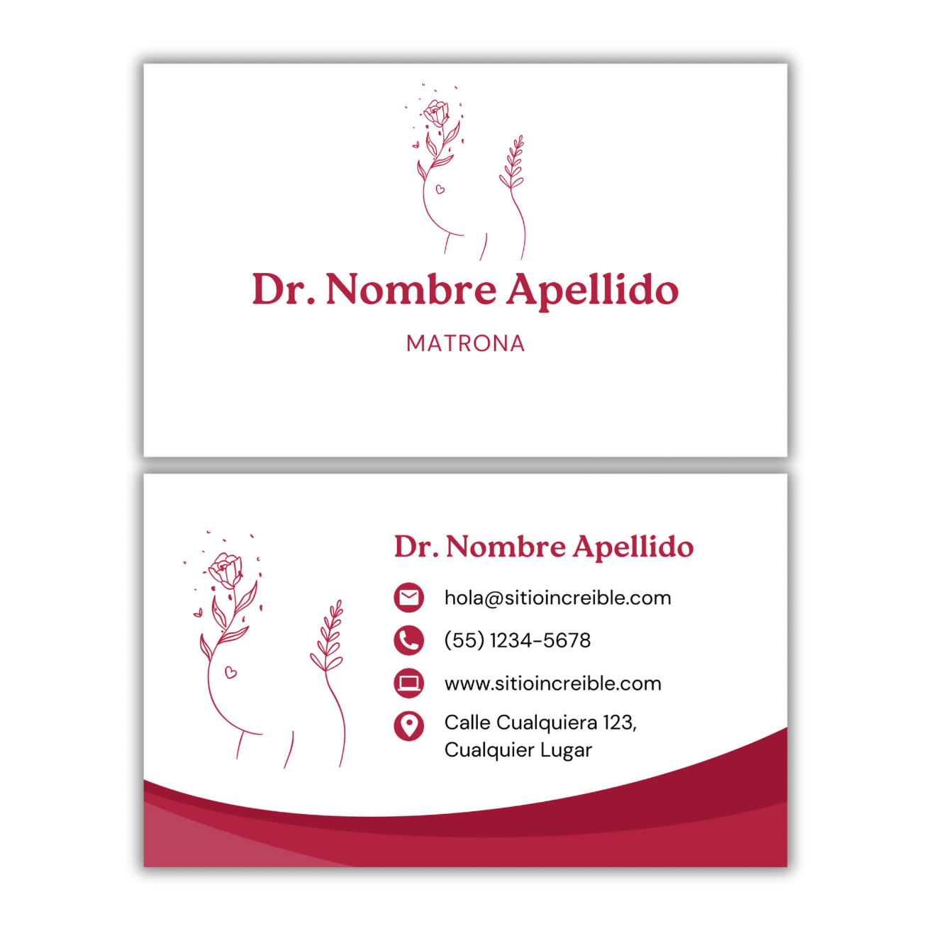 Tarjetas de Presentación Diseño Predeterminado Obstetricia