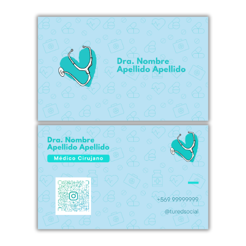 Tarjetas de Presentación Diseño Predeterminado Médico/a