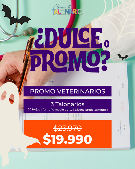 PROMO 3 Talonarios para Veterinarios/as predeterminado - 100 hojas