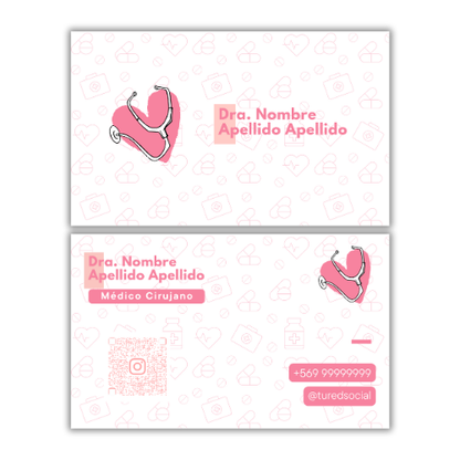Tarjetas de Presentación Diseño Predeterminado Médico/a