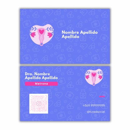 Tarjetas de Presentación Diseño Predeterminado Obstetricia
