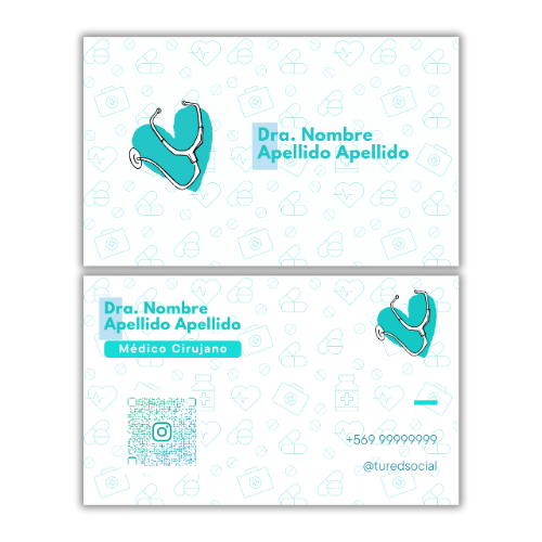 Tarjetas de Presentación Diseño Predeterminado Médico/a
