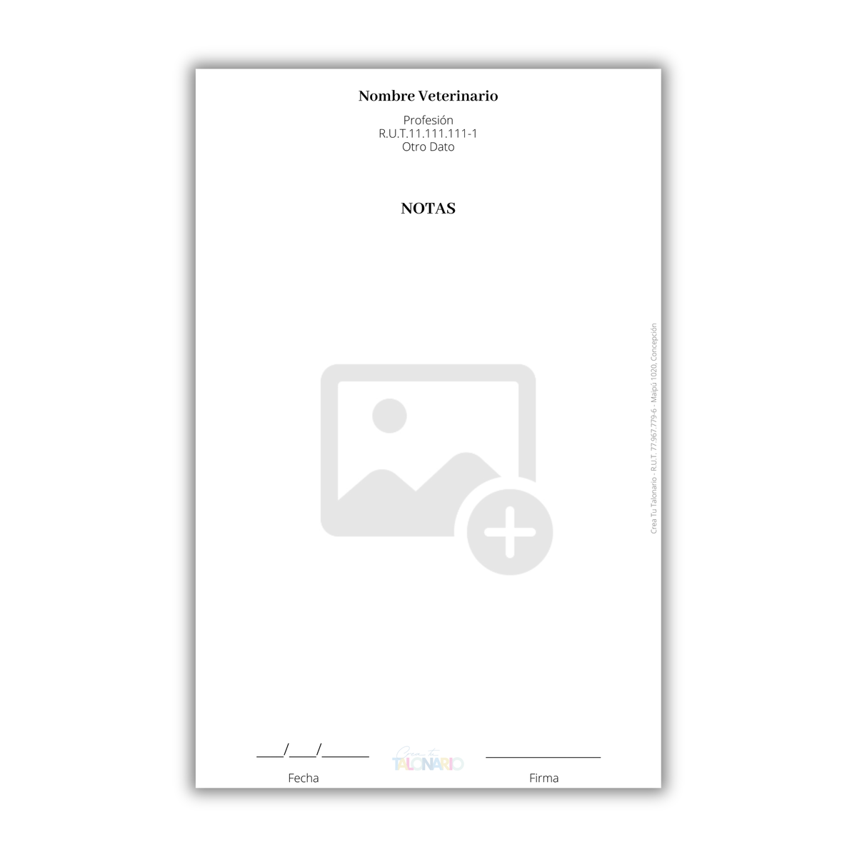 Talonario para Veterinarios/as personalizado - 100 hojas