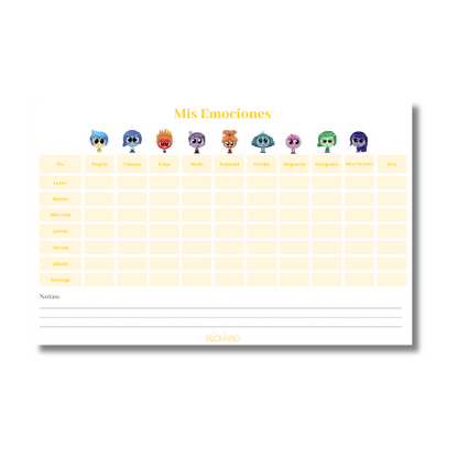 Talonario Mis Emociones media carta