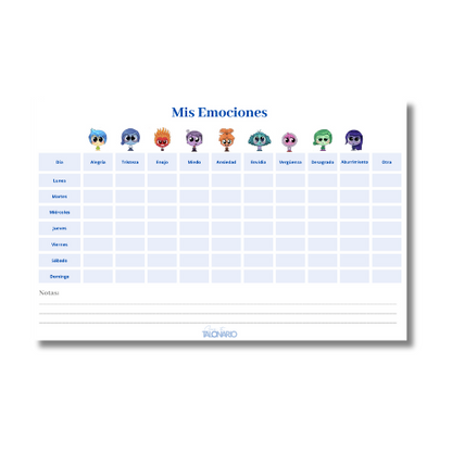 Talonario Mis Emociones media carta