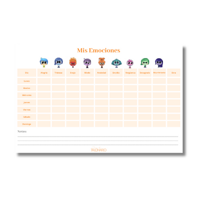 Talonario Mis Emociones media carta