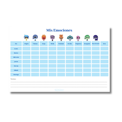 Talonario Mis Emociones media carta