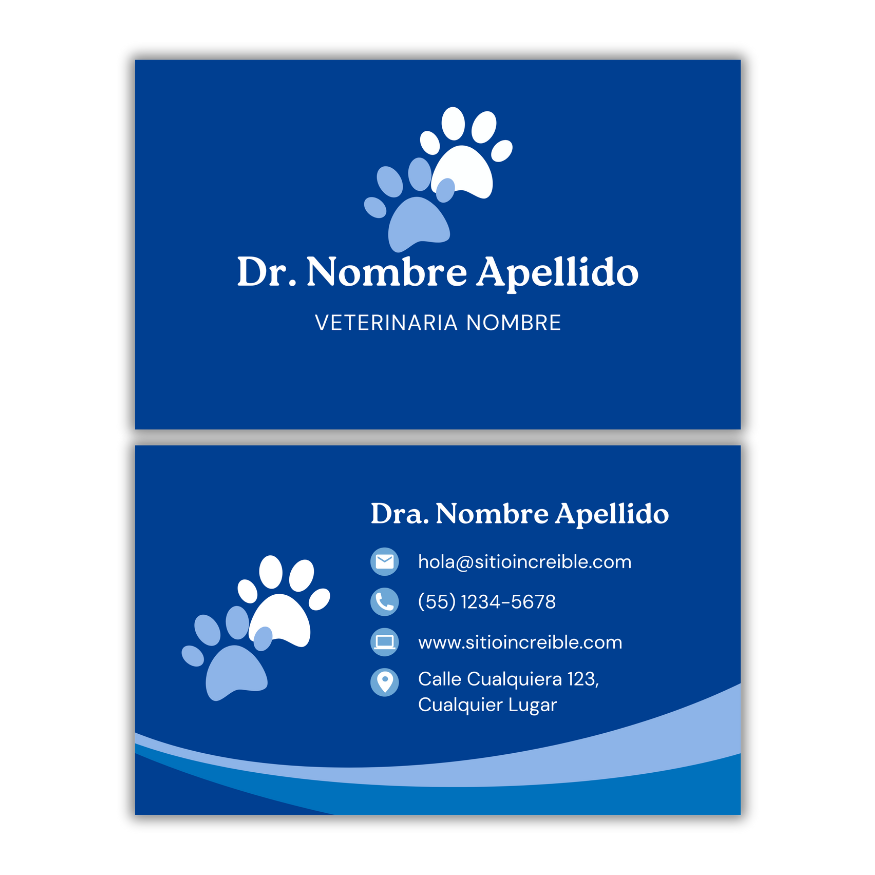 Tarjetas de Presentación Diseño Predeterminado Veterinario/a
