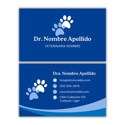 Tarjetas de Presentación Diseño Predeterminado Veterinario/a