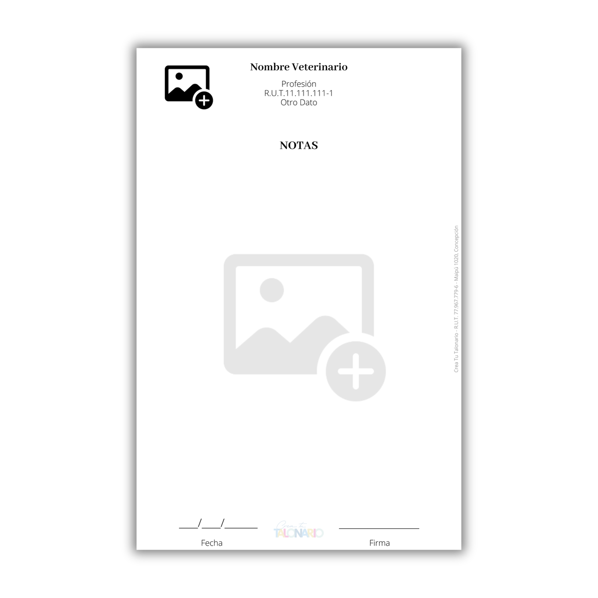 Talonario para Veterinarios/as personalizado - 100 hojas