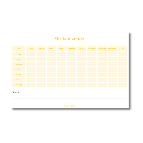 Talonario Mis Emociones media carta