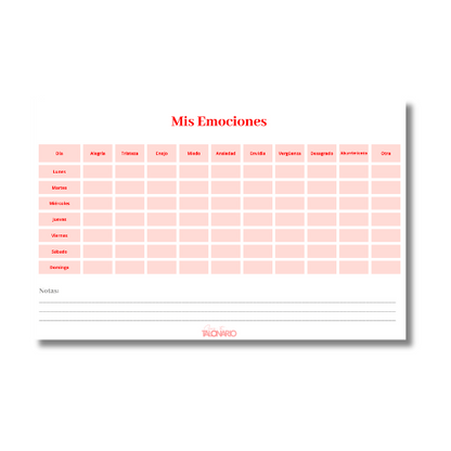 Talonario Mis Emociones media carta