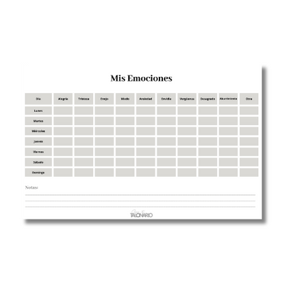 Talonario Mis Emociones media carta
