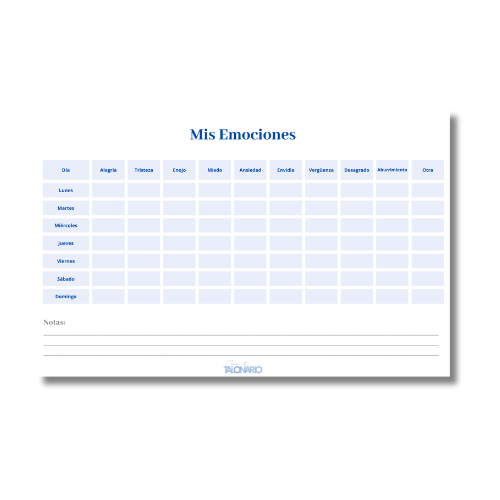 Talonario Mis Emociones media carta