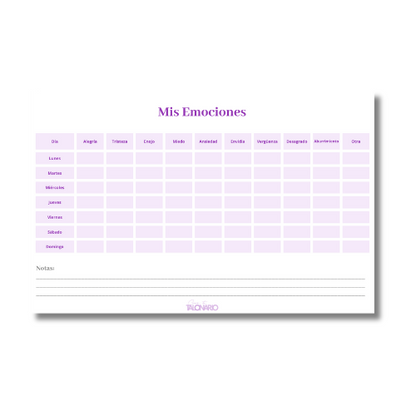 Talonario Mis Emociones media carta