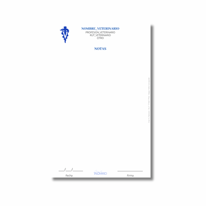 PROMO 3 Talonarios para Veterinarios/as predeterminado - 100 hojas