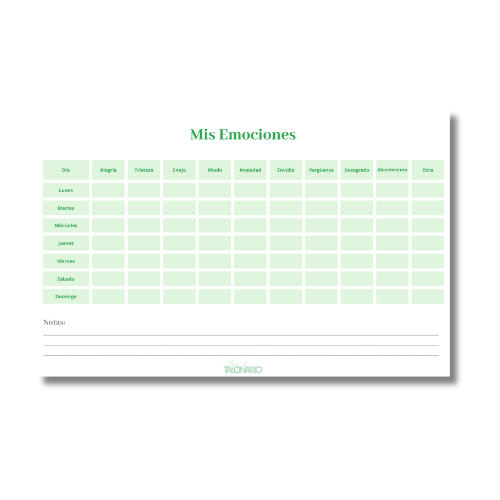 Talonario Mis Emociones media carta